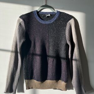 LOVE MOSCHINO Color block Sweater with Metallic Textile